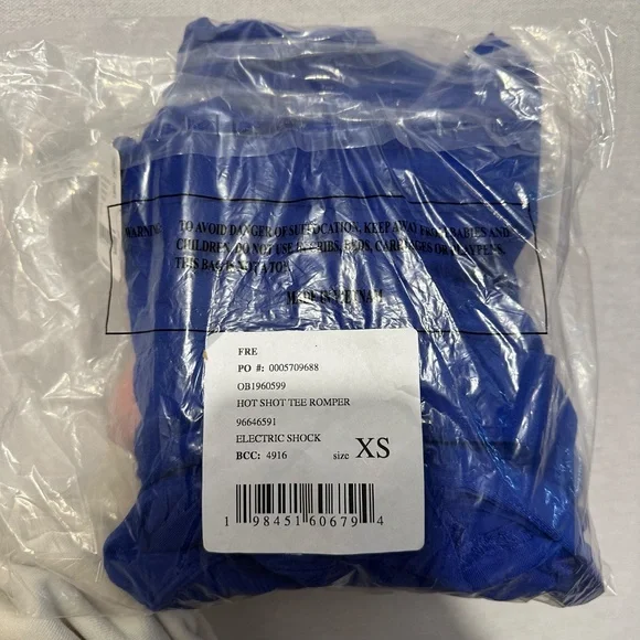 FP Movement by Free People Electric Blue Short Romper - Picture 3 of 3